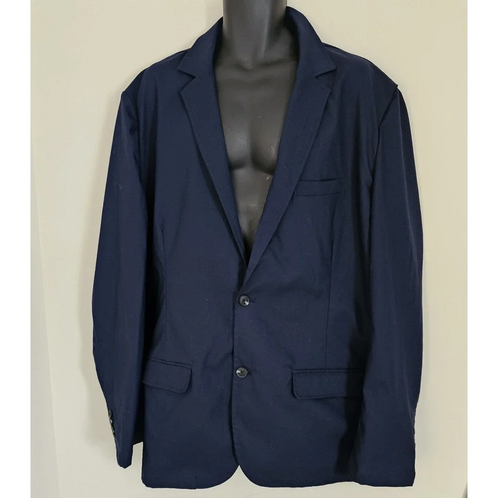 MICHAEL KORS Cotton Blazer Navy Blue Sport‎ Coat 46R